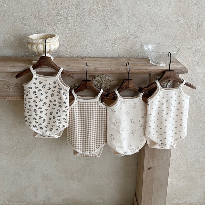 Body 2 dây trẻ em style Hàn Quốc, nhiều họa tiết phù hợp cả bé trai bé gái 0-2 tuổi