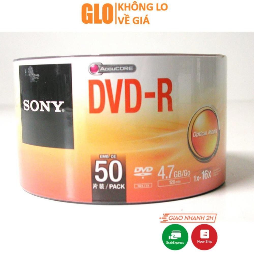 Dvd Trắng Sony Chính Hãng - 1 Lốc 50 Đĩa GloMart