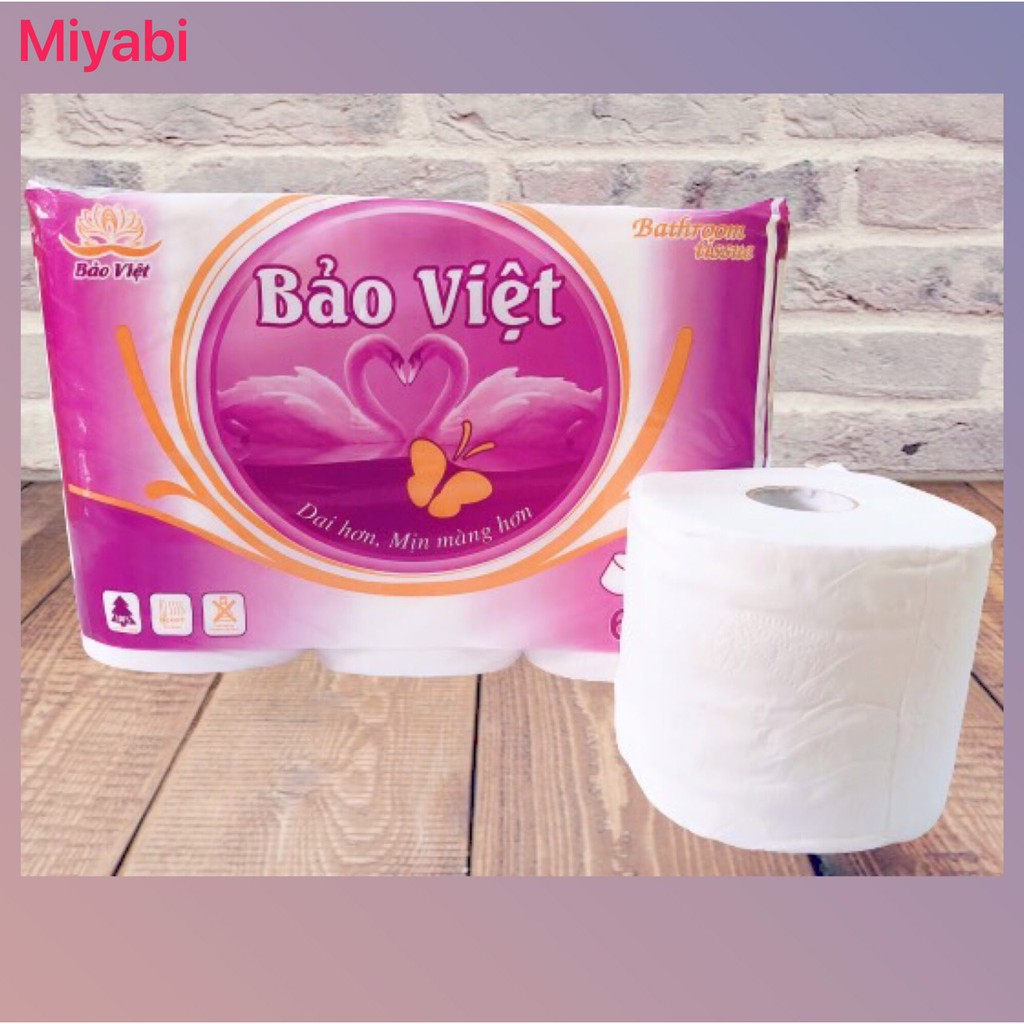 Giấy vệ sinh Bảo Việt chất lượng cao , dai hơn , mịn màng hơn ( 6 cuộn/bịch , có lõi - không lõi)