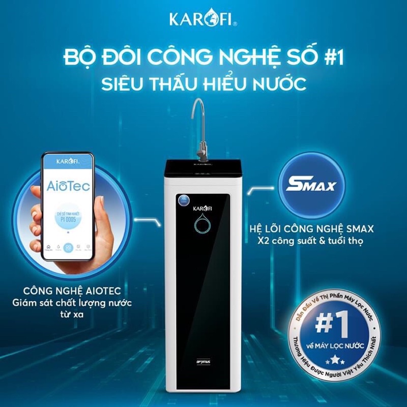 [CHÍNH HÃNG] MÁY LỌC NƯỚC KAROFI N-E239/ne239