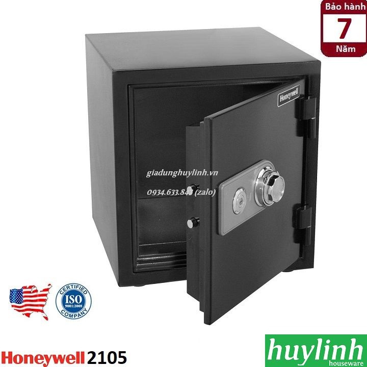 Freeship Két sắt khóa cơ chống cháy, chống nước Honeywell 2105 - Thương hiệu Mỹ