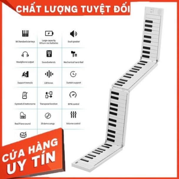 [Bản Mới Nhất]Đàn Piano 88 Phím Gấp Gọn Tích Hợp Bàn Đạp Chuyên Nghiệp