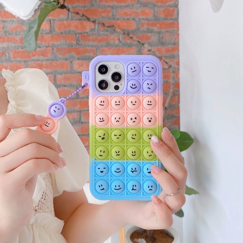 Ốp Điện Thoại Tpu Dẻo In Hình Đồ Chơi pop it Đẩy Bong Bóng iphone 15 14 13 12 11 pro max mini x xs max xr 7 8 6 6s plus