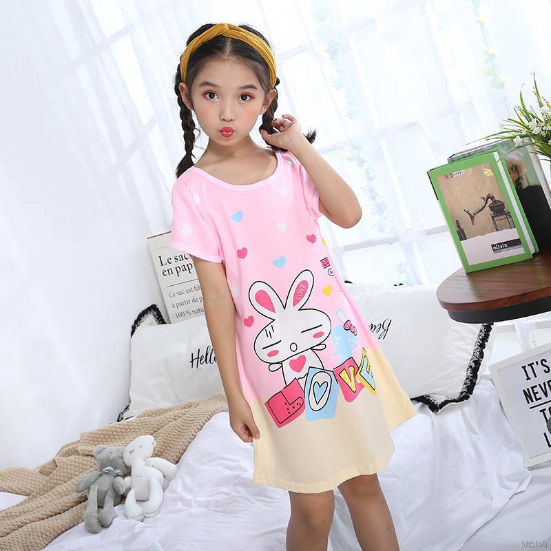 Đầm ngủ họa tiết hoạt hình xinh xắn dành cho bé gái