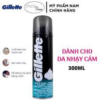 Bọt cạo râu Gillette Foamy Shave 300ml tạo bọt thơm mát, dày và đậm