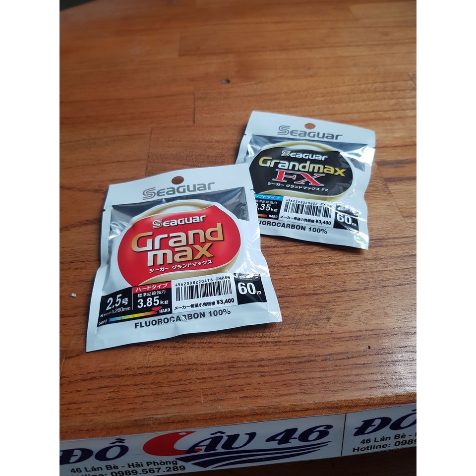 Cước Flourcarbon Seaguar GrandMax Đen 60m Nhật
