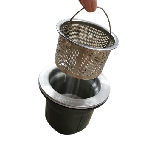 Giỏ thu rác bồn rửa chén bát  thoát nước nhanh, lọc cặn rác hiệu quả, dùng cho phễu 110, 114mm