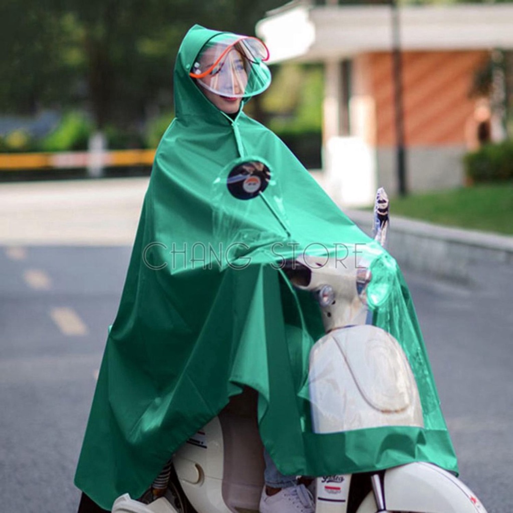 Áo mưa phản quang 🌦️ cánh dơi, có tấm che mặt, chất vải dù siêu dai, bền, Áo lᴏại 1 người và 2 người