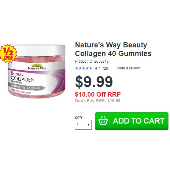 Kẹo dẻo chống lão hóa da, đẹp da cải thiện sắc đẹp của bạn - Nature's Way Beauty Collagen Gummie