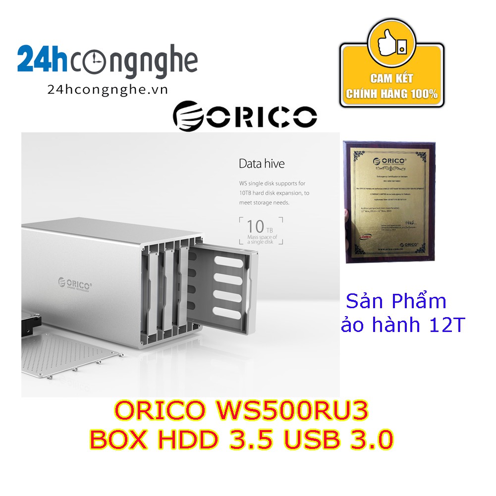 Box 5 Ổ Cứng Orico WS500RU3, Hỗ Trợ Raid, USB 3.0