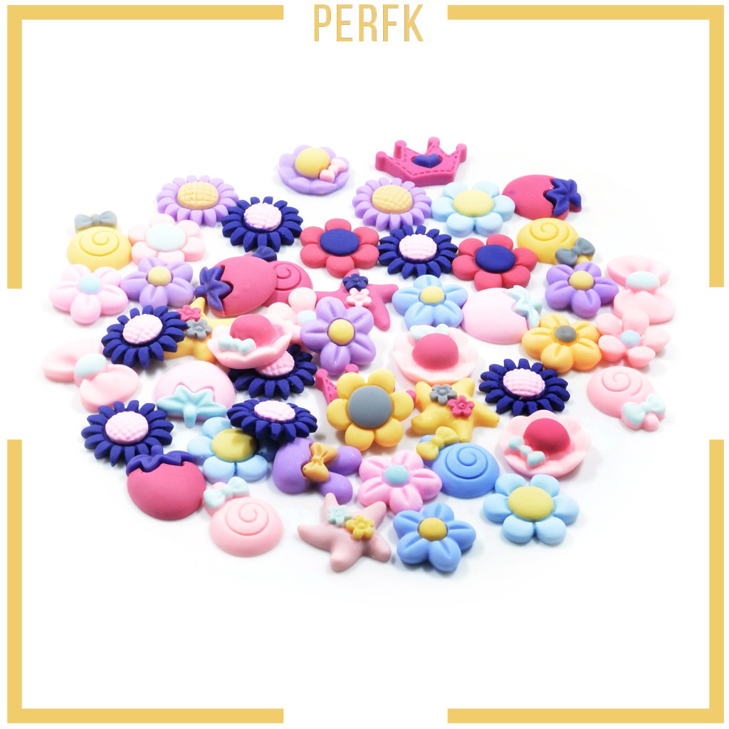 Set 50 miếng nhựa Cabochon làm thủ công mỹ nghệ/ trang trí lưu bút dễ thương