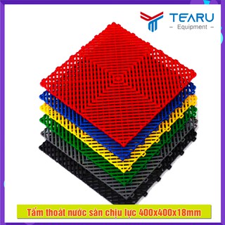 Tấm thoát nước sàn PP chịu lực cao cấp 400x400x18mm