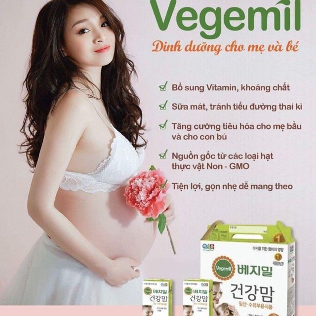 Sữa Hạt Vegemil Healthy Mom Xách 16 Hộp x 190ml