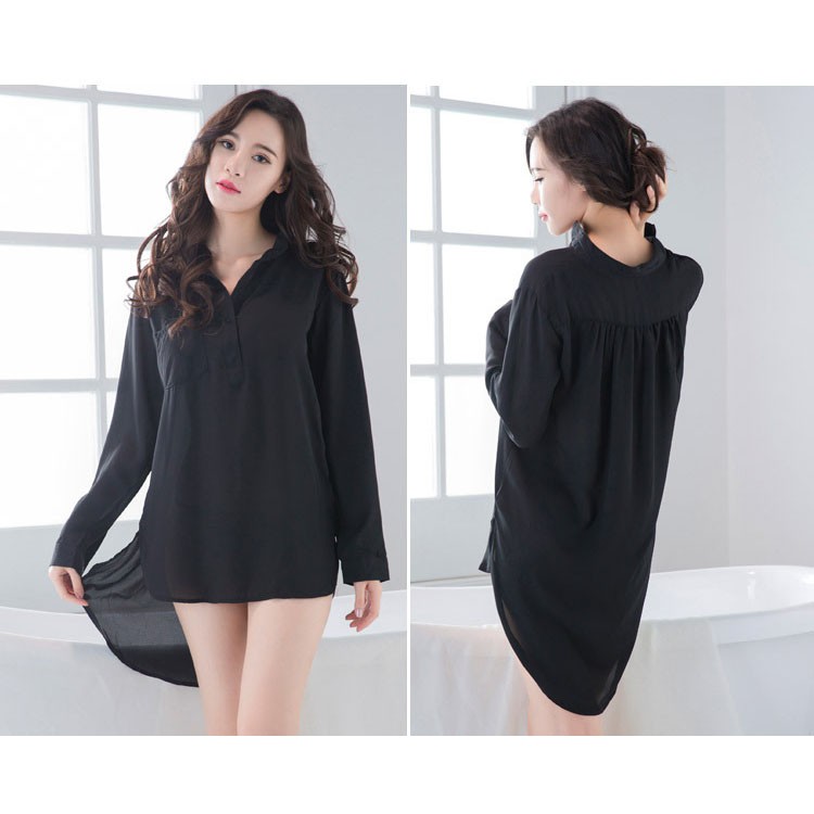 Áo sơ mi ngủ đẹp sang chảnh lôi cuốn và hấp dẫn SMND1016