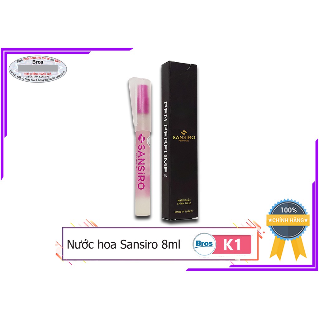 K1 - Nước hoa Sansiro Thổ Nhĩ Kỳ 8ml cho nữ