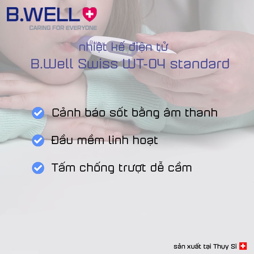 Nhiệt kế điện tử B.Well Swiss WT-04 standard, đo nhiệt độ nhanh và chính xác