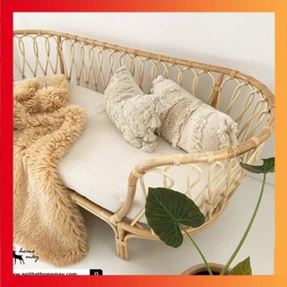 Sofa mây dài trang trí phòng khách HOME MÂY, khách sạn, nhà hàng, khu nghỉ dưỡng