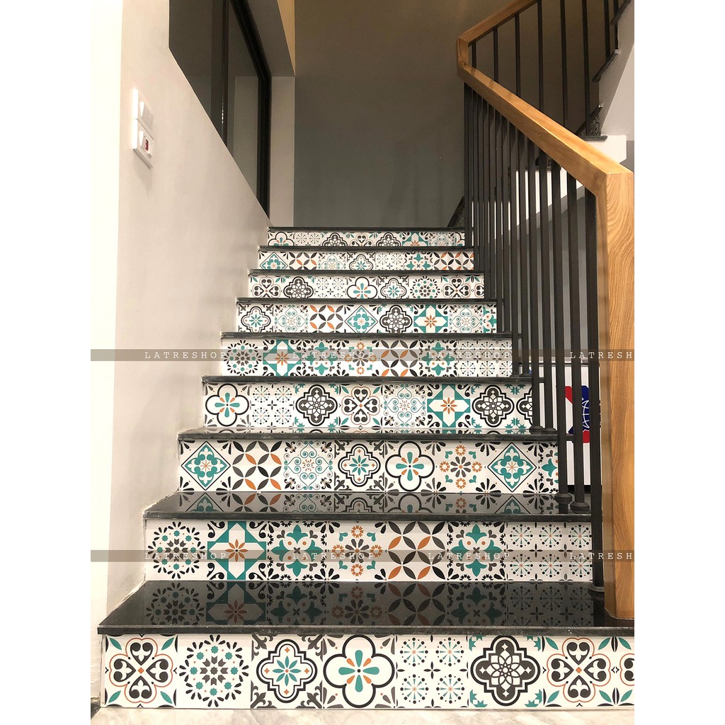 Decal dán tường decor dán bếp kính nhà tắm decor chịu nhiệt dễ lau chùi đề can loại 1 - Mint