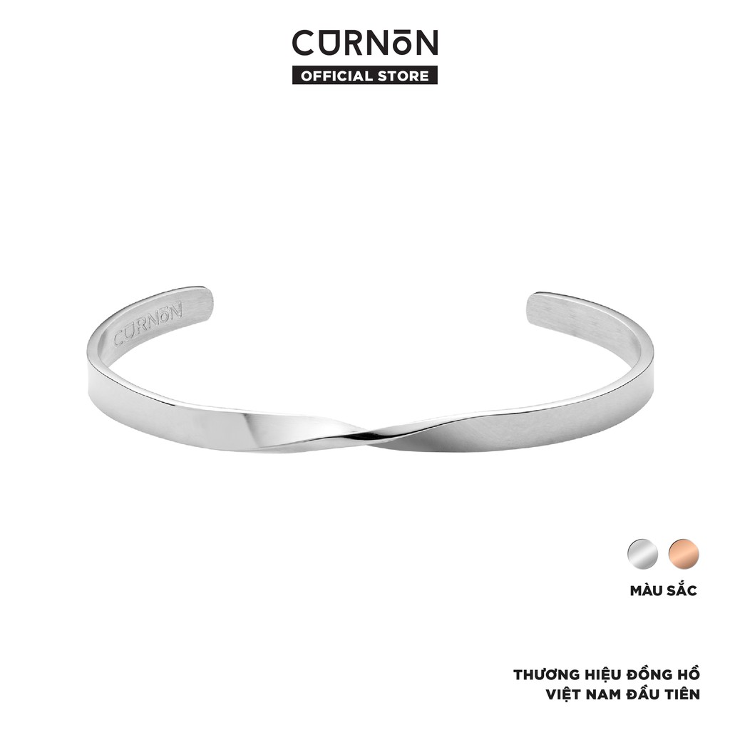 Vòng tay nữ Curnon Celia Cuff - trang sức, phụ kiện đeo tay thời trang - thiết kế basic kết hợp vòng xoắn cá tính