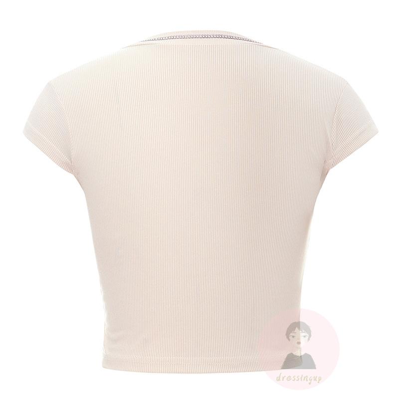 Áo Thun Tay Ngắn Cổ V Thời Trang Dành Cho Nữ