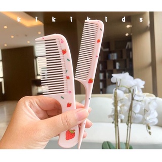 Set 2 lược tạo kiểu tóc họa tiết dâu tây