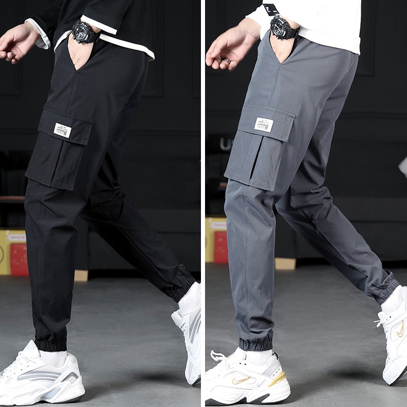 Quần Dài Thể Thao Dáng Rộng Phối Dây Rút Thời Trang Trẻ Trung Cho Nam