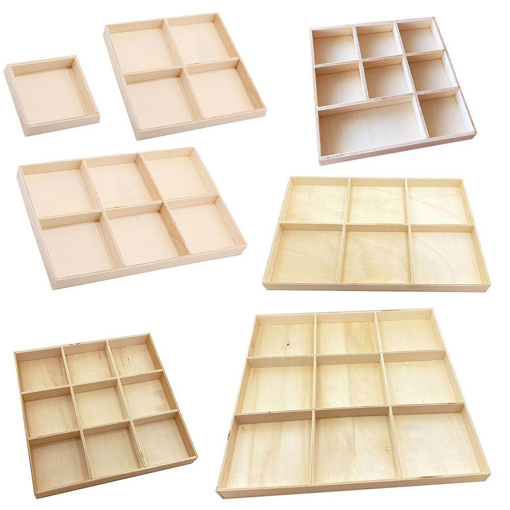 FASHYUNER Hộp Gỗ Đựng Chậu Cây / Trang Sức / Mỹ Phẩm Đứng Để Bàn Tiện Lợi