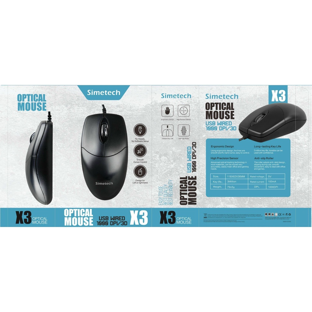 Chuột có dây Simetech X3