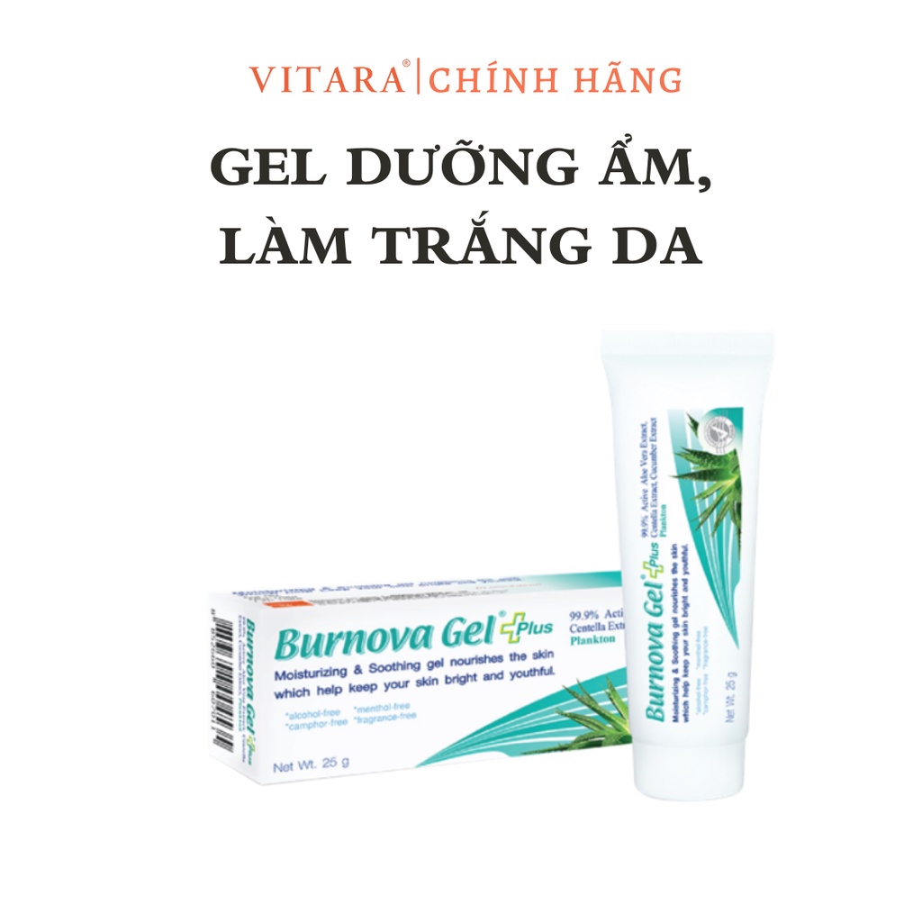 Gel dưỡng ẩm Burnova Gel Plus Plankton dưỡng ẩm và nâng tone da 25g