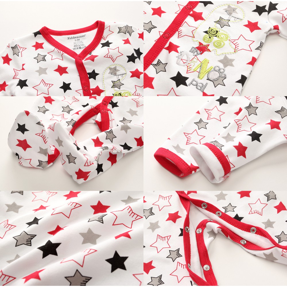 Quần áo trẻ sơ sinh Bé trai Bé gái Rompers Dài tay Quần áo Yếm Trang phục Món Cotton Tay Dài Cho Bé 0-12 Tháng Tuổi