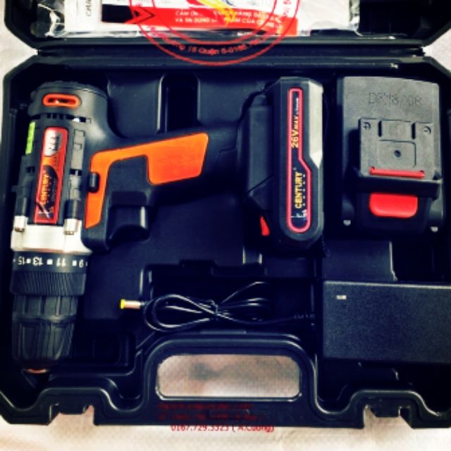 máy khoan sạc pin 18V century (2 tốc độ)