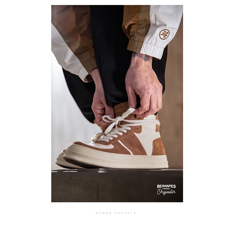 Giày thể thao MADEN cổ cao đế dày phong cách Âu Mỹ thời trang mùa xuân 2022 cho nam