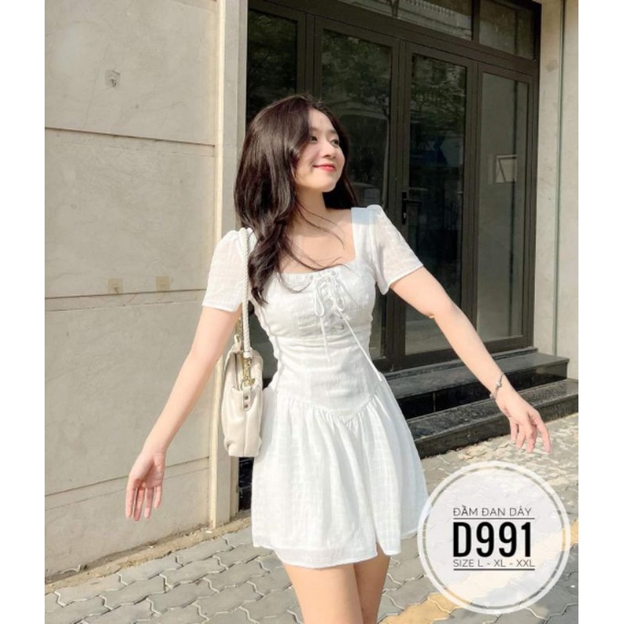 ĐẦM BIGSIZE BUỘC NƠ ĐƠN GIẢN DẠO PHỐ