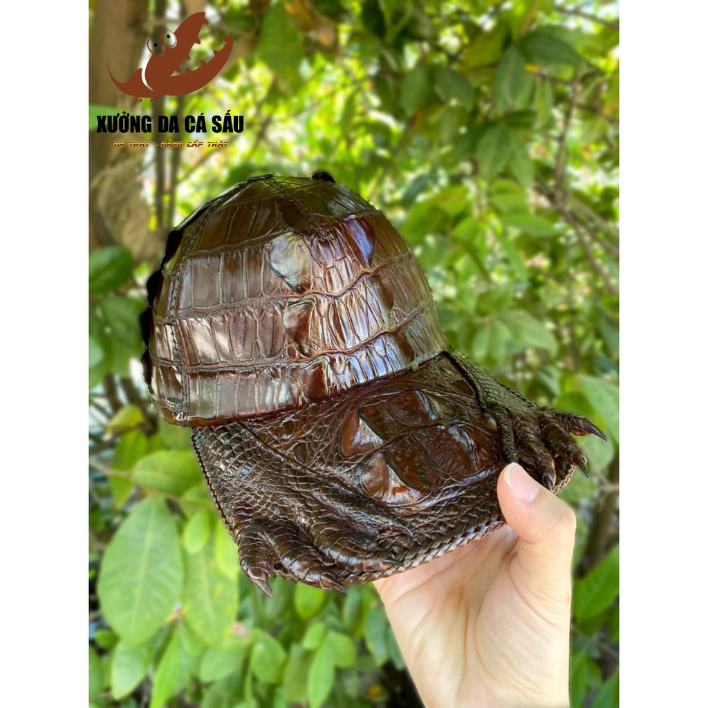 [XUONGDACASAU.COM] Mũ non lưỡi trai da cá sấu siêu chất ( hàng 100% da cá sấu, bảo hành 2 năm)