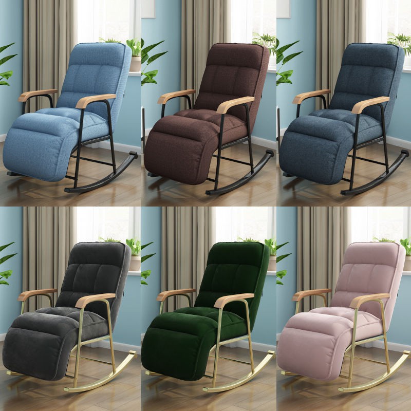 Ghế sofa thư giãn kiểu Bắc Âu phòng khách net màu đỏ đơn bập bênh ban công cho người lớn giản và hiện đại