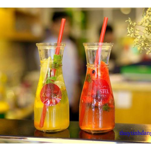 Combo 10 ly, chai thủy tinh (love) loại 350ml dùng để cắm hoa, trang trí nhà cửa