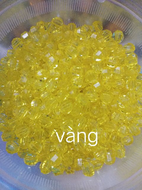 Hạt cườm pha lê nhựa 8li