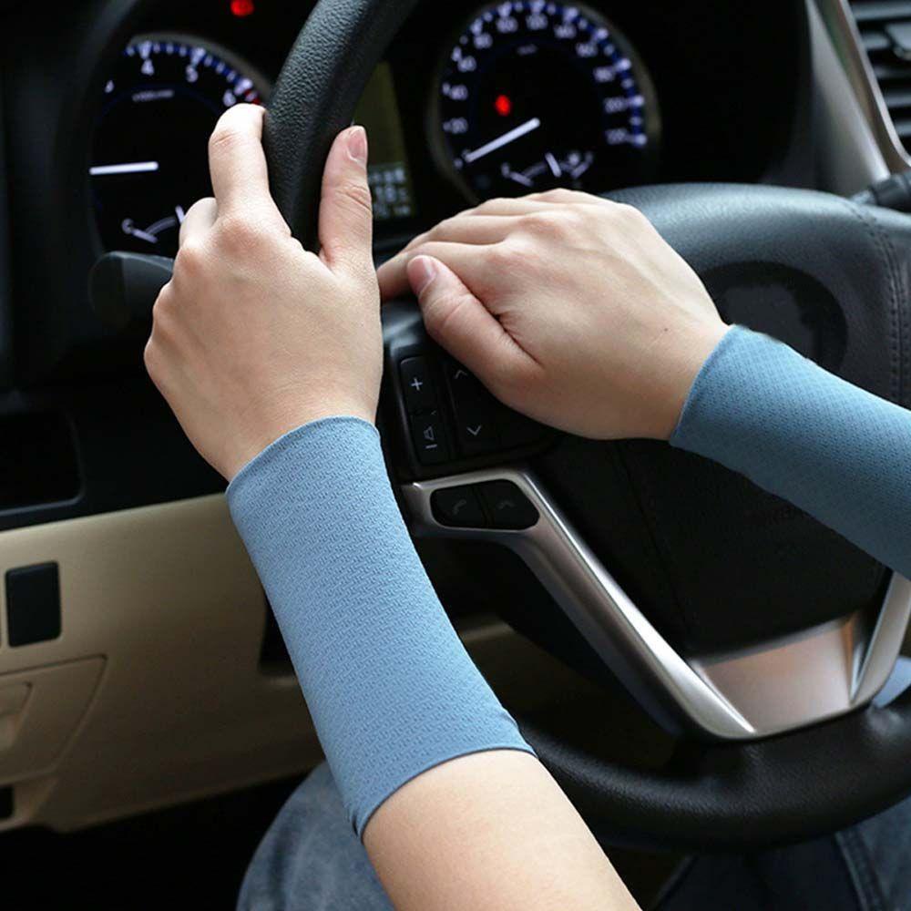 Găng Tay Vải Lụa Lạnh Màu Sắc Trơn Thoáng Khí Phong Cách Thể Thao Cho Nam Và Nữ