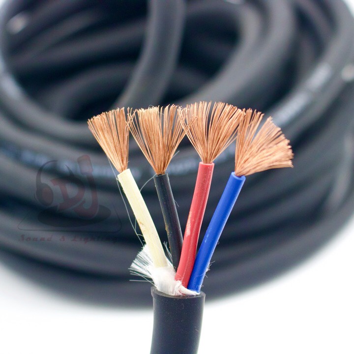 Dây loa âm thanh sân khấu 4 ruột 2.5mm dài 10m, dây loa Sommer đồng nguyên chất,01 dây thành phẩm có Jack speakon