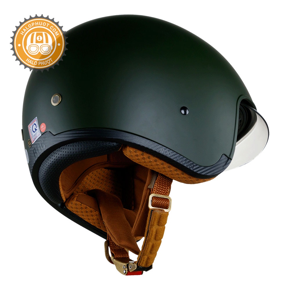 [Chính hãng] Nón bảo hiểm kính âm Royal M139 Rêu xanh lính (tặng balo rút)