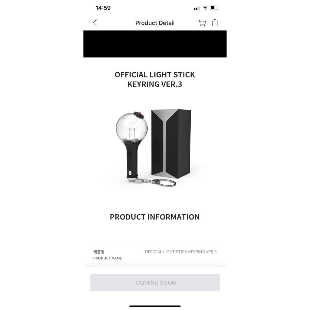 Có Sẵn Chính hãng móc khóa Keyring lighstick BTS