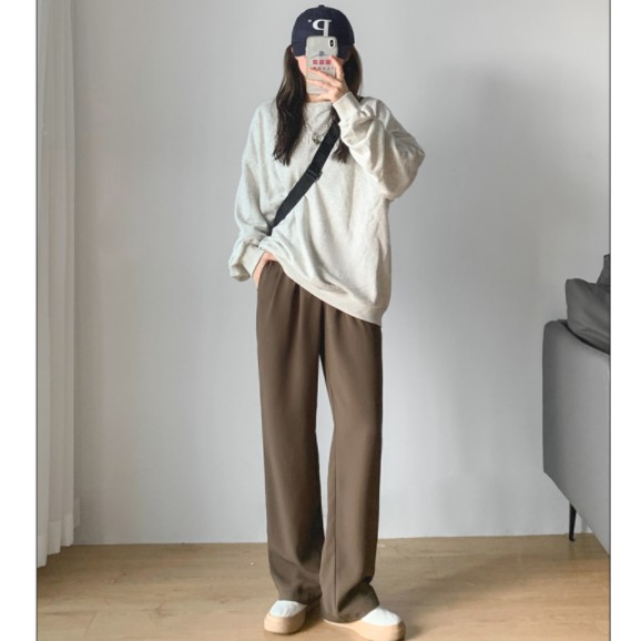 Quần Tây Ông Suông Màu Nâu Tây Dáng Dài