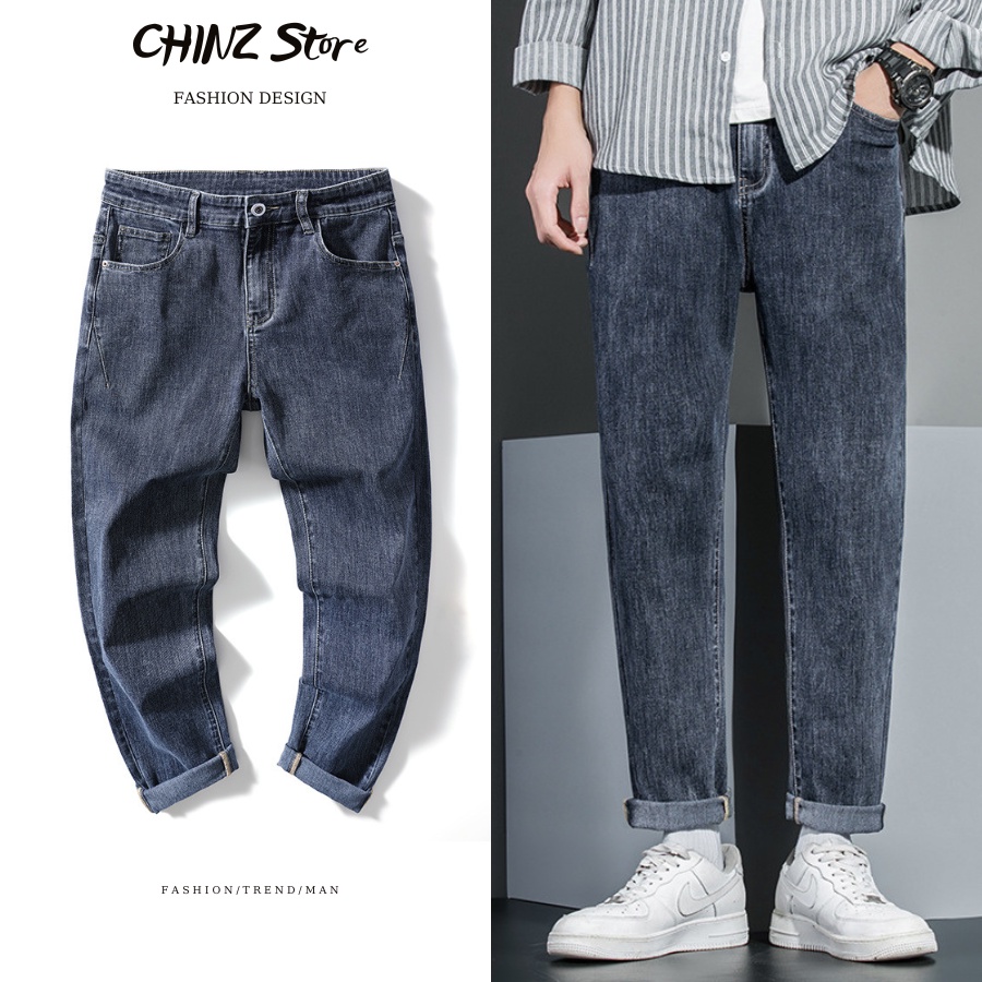 Quần Jean Nam CHINZ Chất Bò ống xắn dáng Slimfit Hàn Quốc J1003