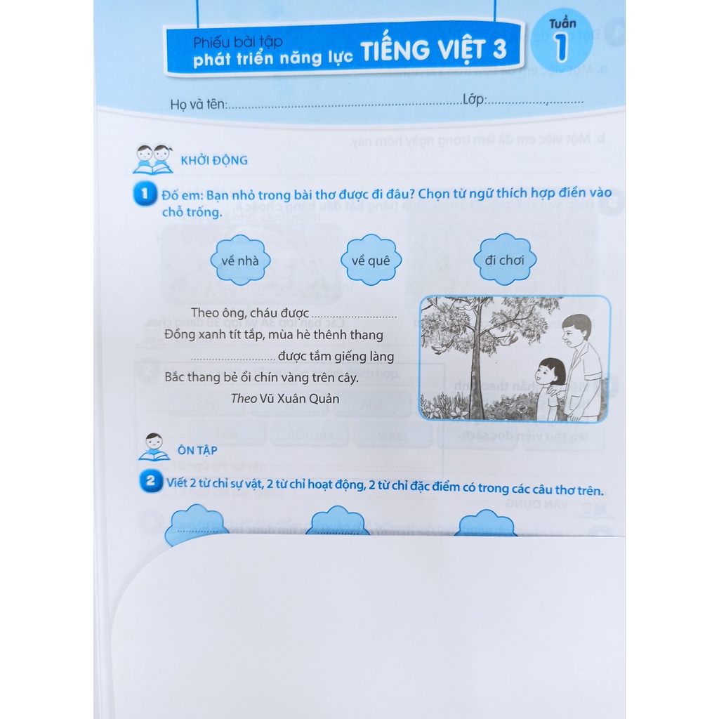 Sách - Phiếu bài tập phát triển năng lực Tiếng Việt lớp 3