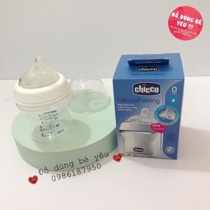 Bình sữa núm nghiêng Pisa Natural Feeling Chicco [ babyboo]