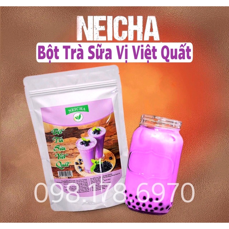 Trà Sữa Neicha Vị Việt Quất/ Bột trà sữa PHA SẴN TIỆN LỢI, thơm ngon béo ngậy.