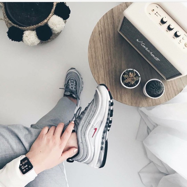 Giày air max 97 silver bullet phản quang