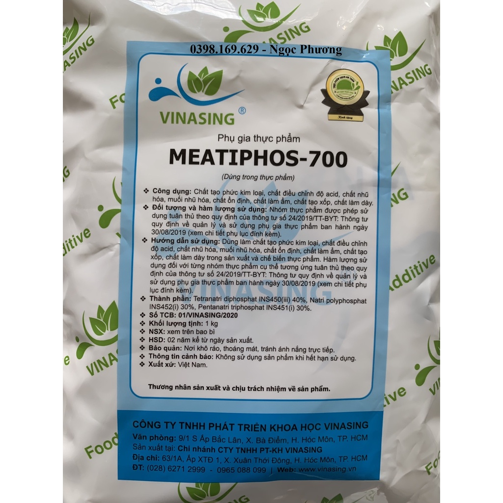Phụ gia tạo giòn chắc cho chả lụa, xúc xích,... MEATIPHOS K700