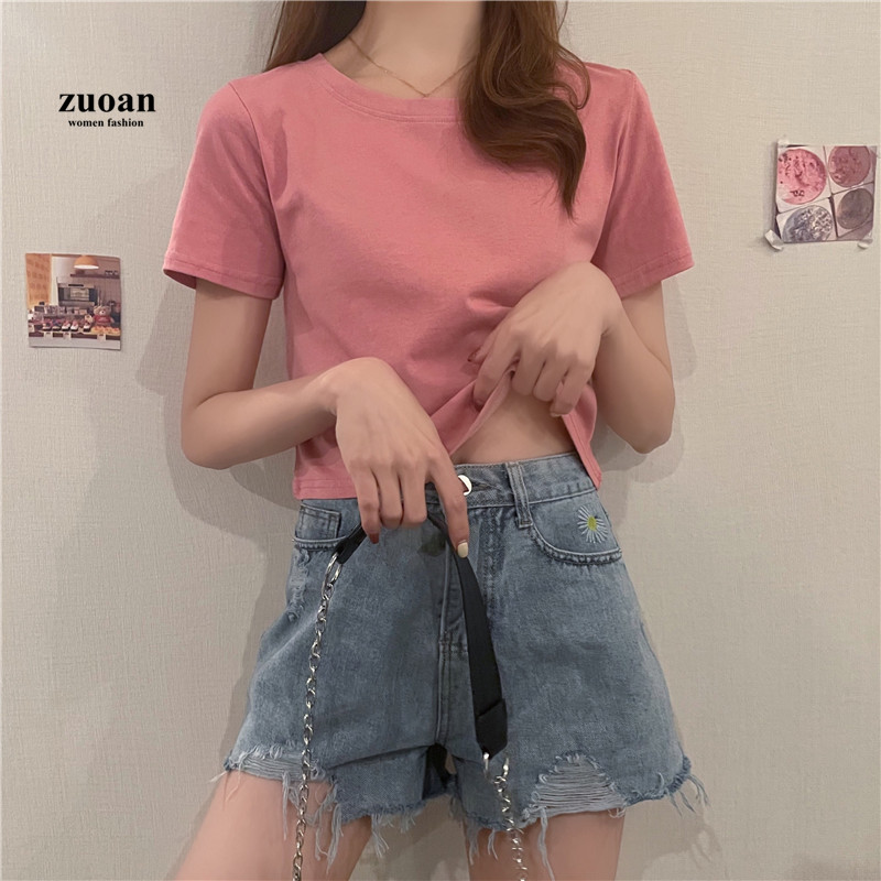 Áo thun SUXI tay ngắn nhiều màu thời trang cho nữ