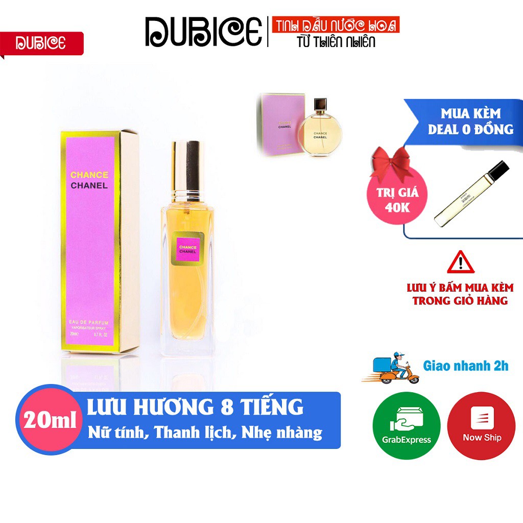[Thơm lâu 8 tiếng] Nước hoa nữ Chance 20ml - xịt thơm body cao cấp chính hãng